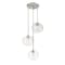 Z-Lite Harmony 3 Light Pendant, Brushed Nickel & Clear 486P10-3R-BN - alternate 1